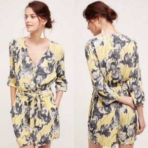 Anthropologie Elevenses Somerset Floral Romper